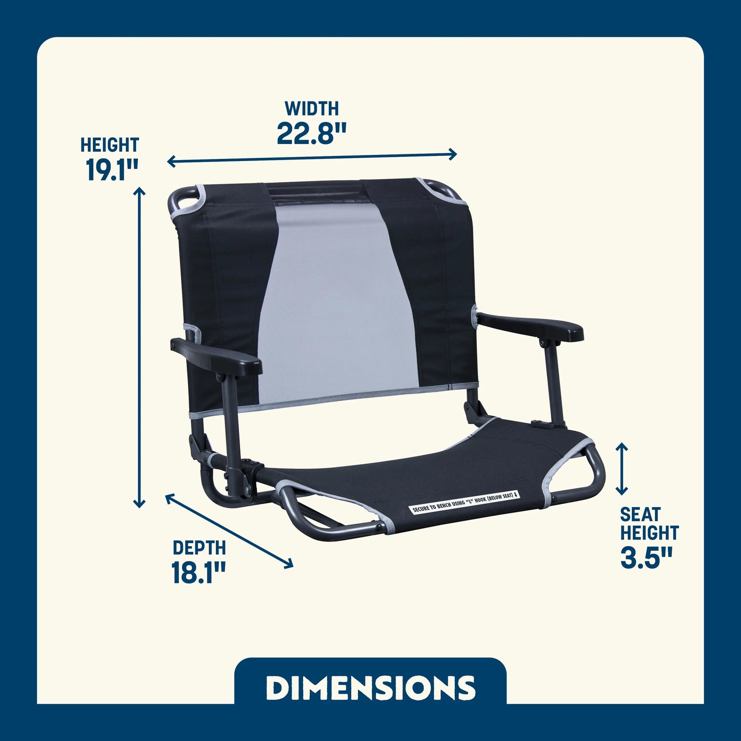 Big Comfort Stadium Chair™ with Armrests - Home Choice