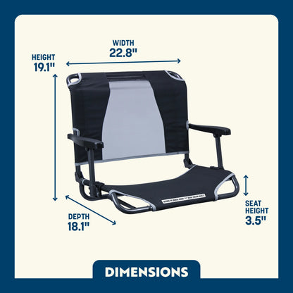 Big Comfort Stadium Chair™ with Armrests - Home Choice