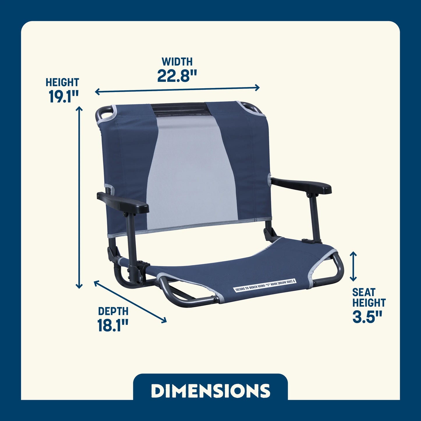 Big Comfort Stadium Chair™ with Armrests - Home Choice