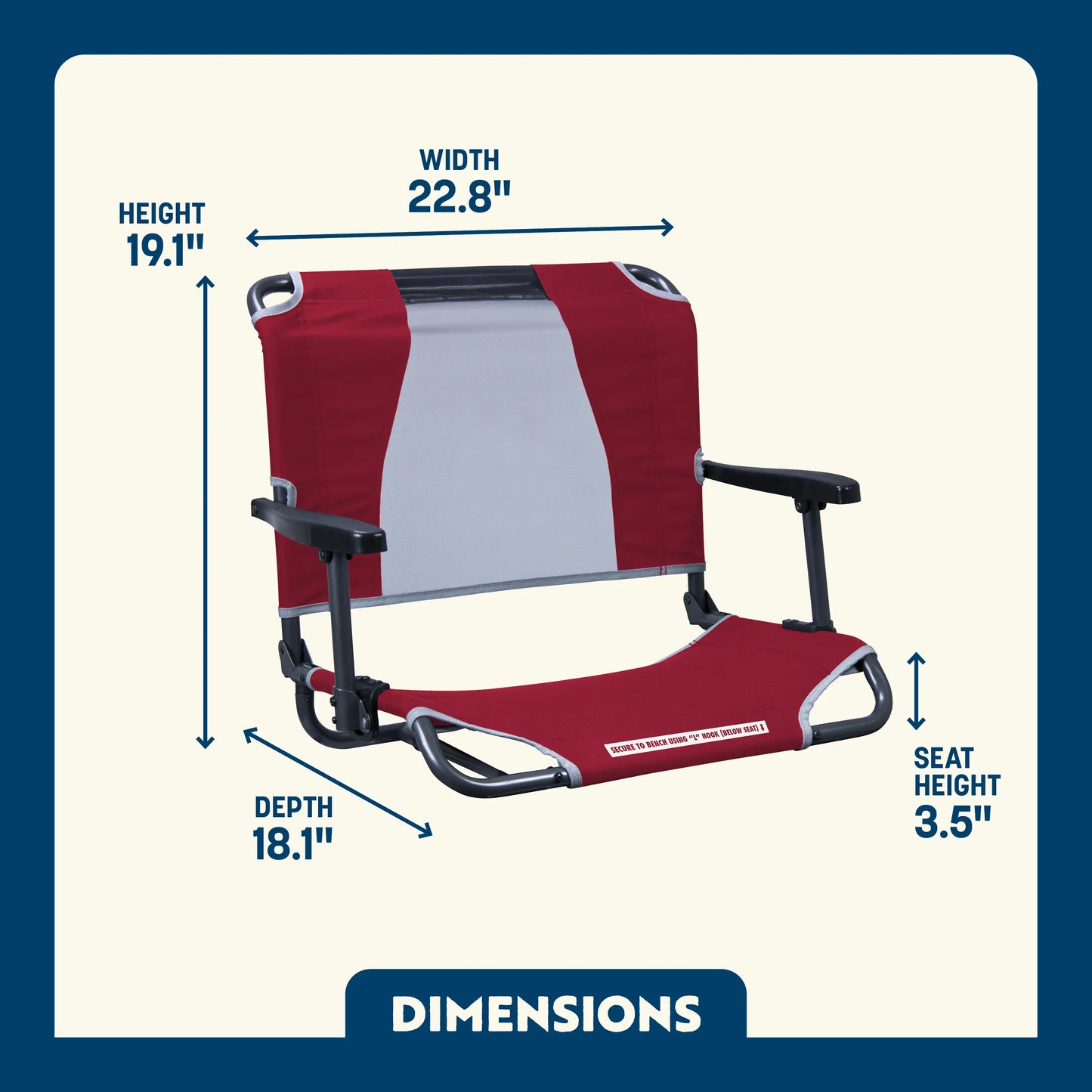 Big Comfort Stadium Chair™ with Armrests - Ready Routine