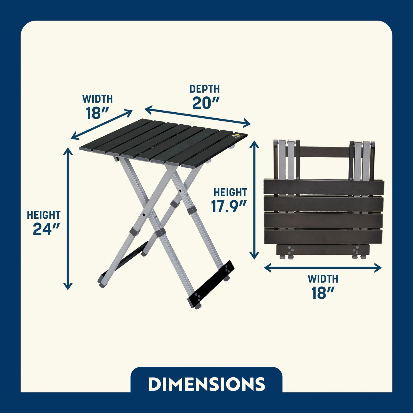 Compact Camp Table 20™ - Weekend Pair