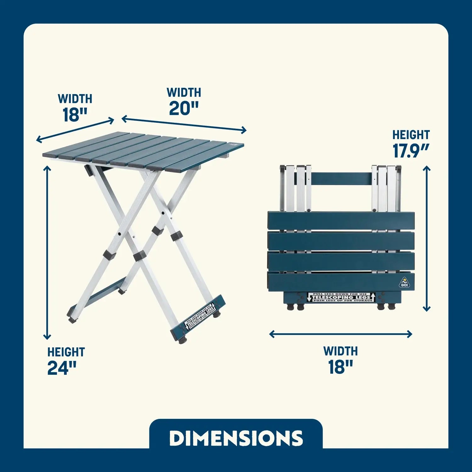 Compact Camp Table 20™ - Weekend Pair