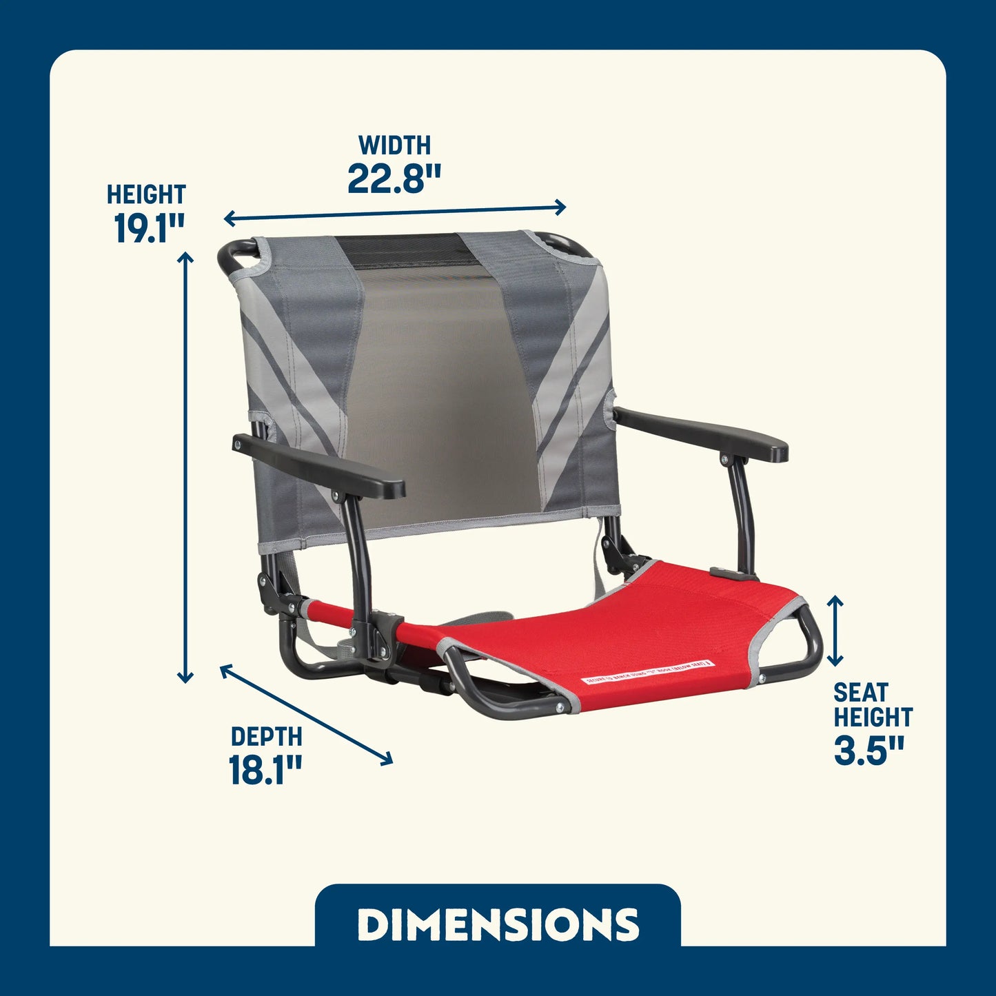 Big Comfort Stadium Chair™ with Armrests - Ready Routine