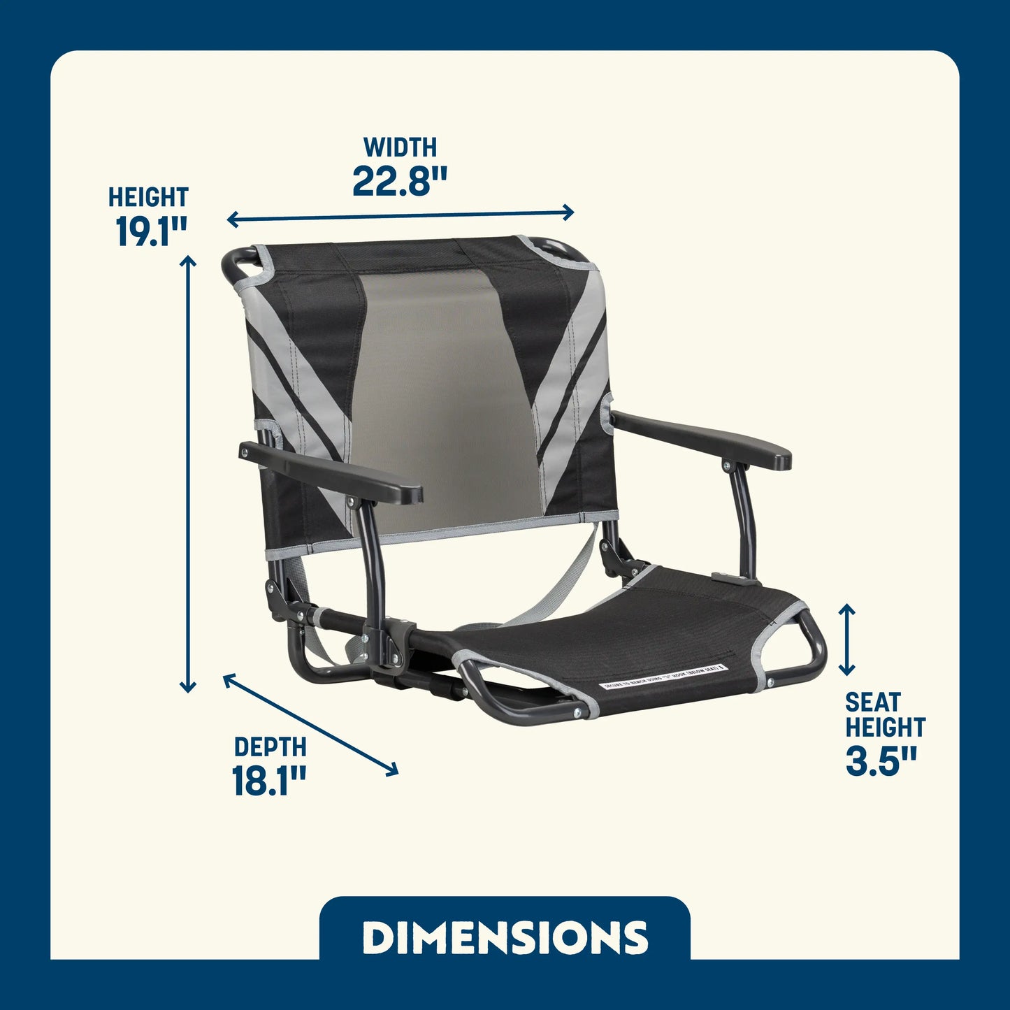 Big Comfort Stadium Chair™ with Armrests - Home Choice