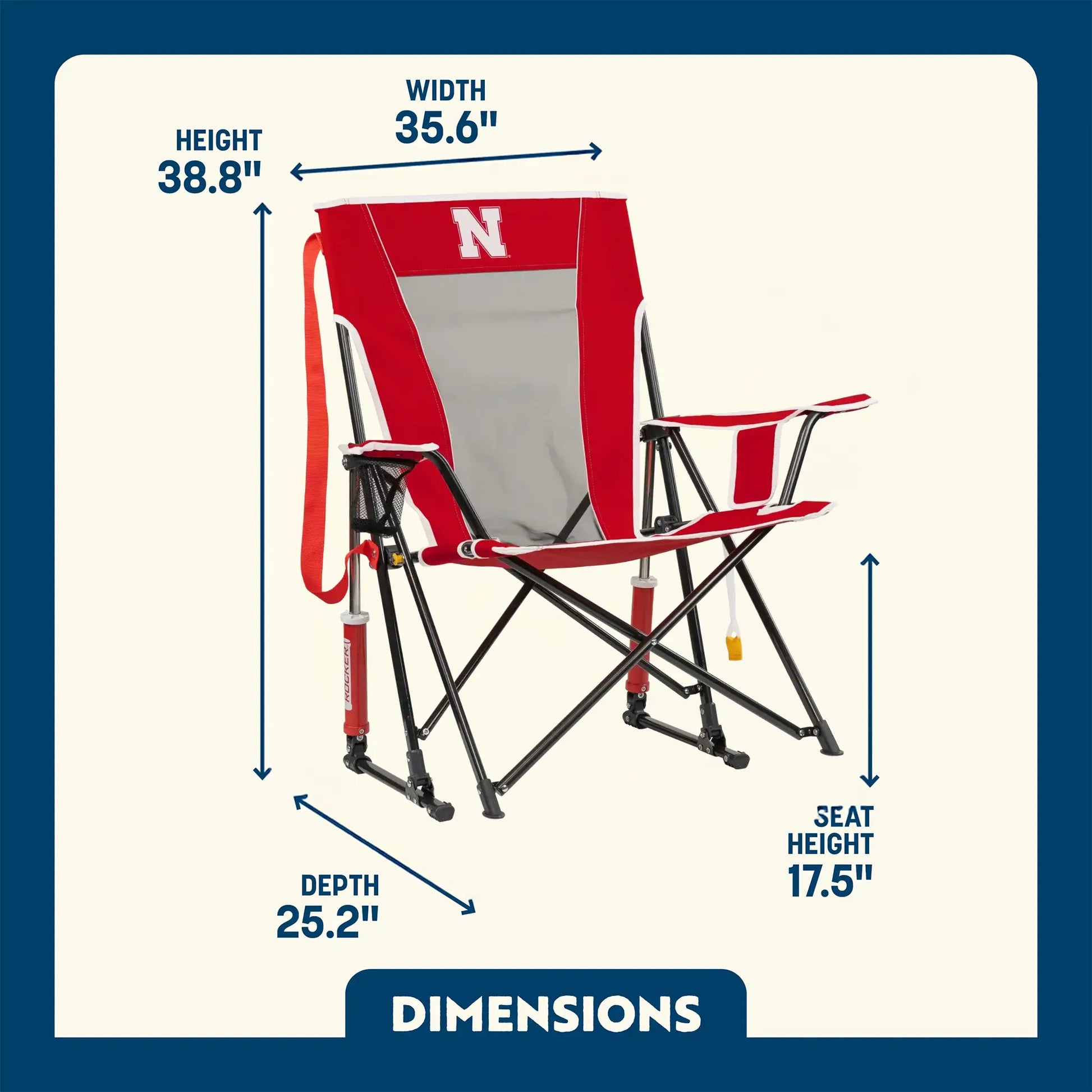 College Comfort Pro Rocker™ - Nebraska Cornhuskers - Ready Routine