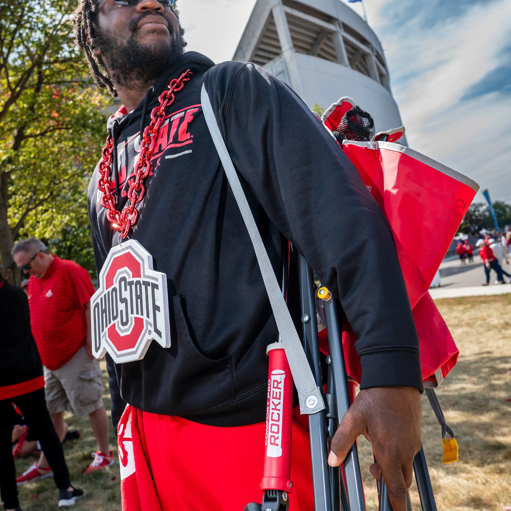 College Comfort Pro Rocker™ - Ohio State Buckeyes - Easy Set