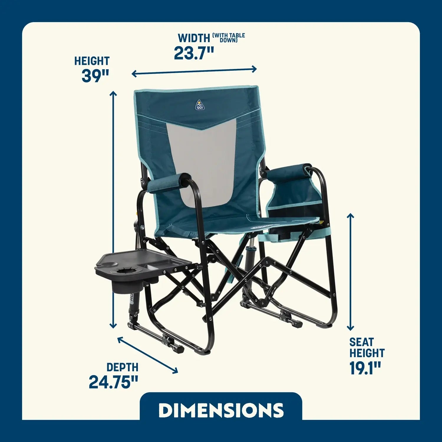 Stowaway Rocker™ with Side Table - Daily Set